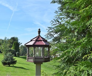 Large Gazebo Bird Feeder Poly Amish Homemade Handcrafted Clay And