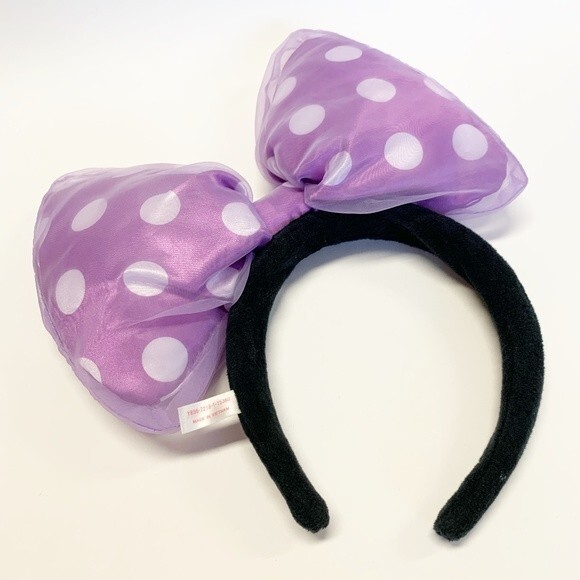 Tokyo Disney resort, fluffy purple ears with white bow display picture 2