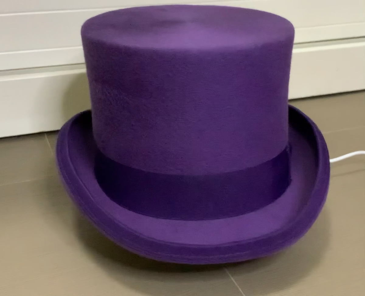 CLASSIC Wool Felt Top Hat Men Victorian Tuxedo Topper FORMAL Purple M L  XL