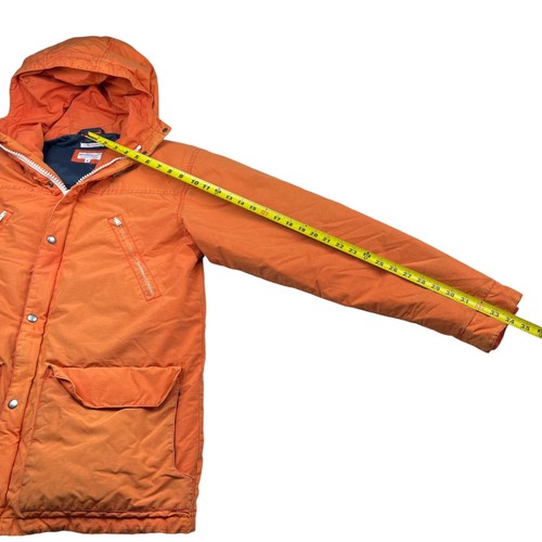 VTG Gant Rugger Men's The Puffer Insulated Hooded Jacket Orange • SMALL - Picture 5 of 7