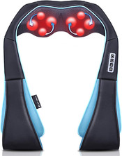 Neck Shoulder Back Massager with Heat, Shiatsu Deep Kneading Gift for Men/Women