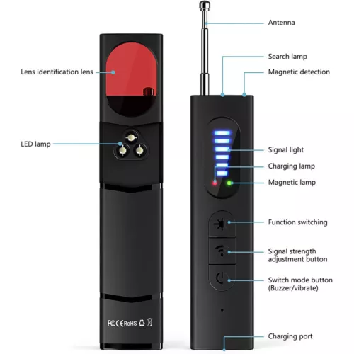 4xWanzen Detektor RF Versteckte Kamera Finder Wanzenfinder GPS Anti-Spy-Detektor - Bild 10 von 22