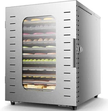 Commercial Large 12 Trays Food Dehydrator, Usable Area up to 22.67ft², 1200W