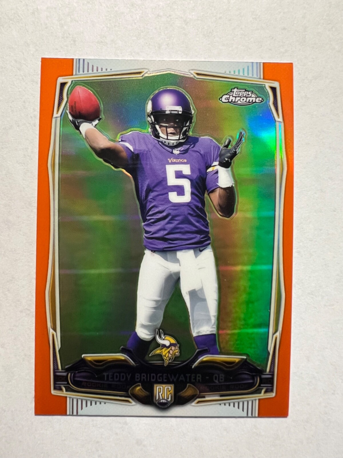 2014 Topps Chrome Orange Refractors #173 Teddy Bridgewater Vikings