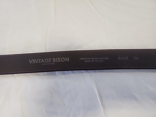 NEU MIT ETIKETT HERREN LEJON PICKETT VINTAGE BISON WESTERN LEDER GÜRTEL 6243 GRÖSSE 36 SADDLE - Bild 4 von 5