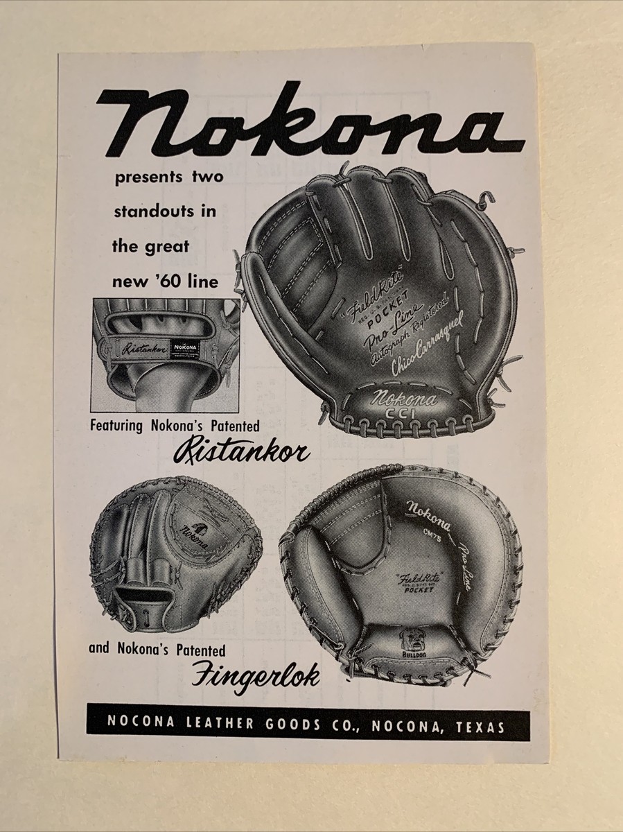 Nokona Baseball Gloves Chico Carrasquel 1959 Baseball Publication