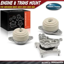 3x Engine Motor & Transmission Mount for Mercedes-Benz W204 C300 Auto Trans. AWD