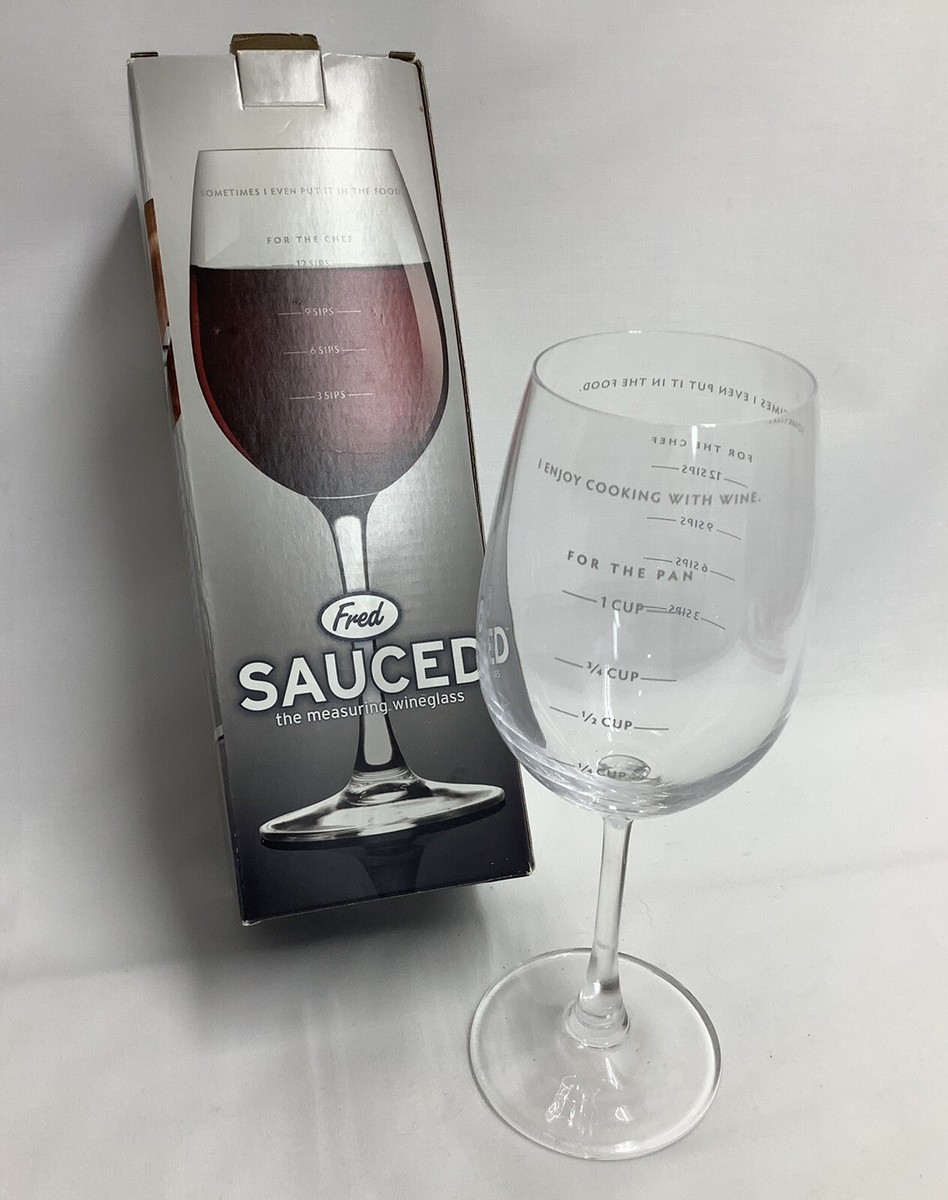 Fred Sauced Measuring Wine Glass NIB ESY230426/TWD | eBay