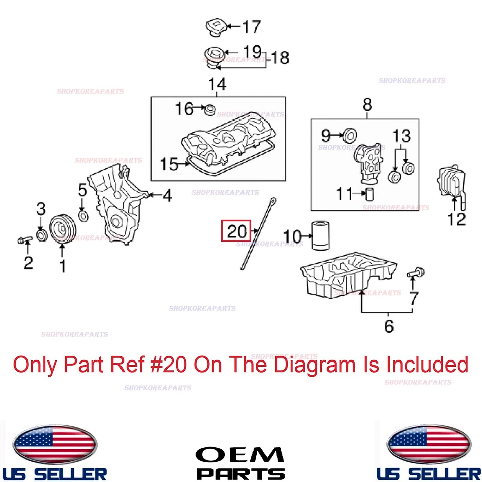 Genuine OEM Engine Oil Level Dipstick 2008-2015 Mazda 3.7L V6 *See Compatibility - Изображение 3 из 3
