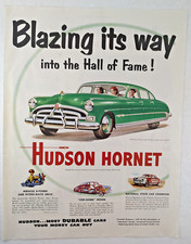 Hudson Hornet 1951 Print Ad Blazing Its Way Into The Hall Of Fame Hudson Hornet 1951 Print Ad Blazing Its Way Into The Hall Of Fame