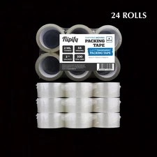 24 rolls Carton Sealing Clear Packing Shipping Box Tape 2 Mil- 2" x 55 Yards