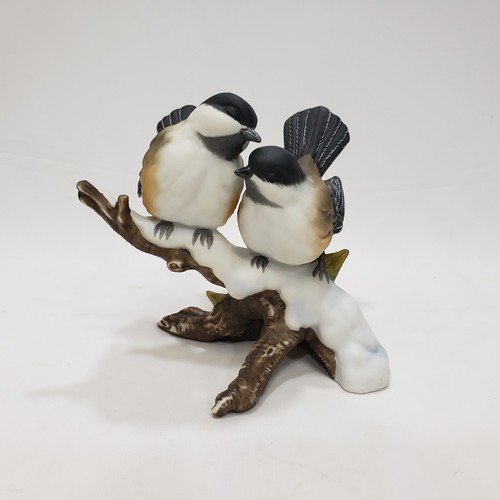 Vintage Homco Chickadee Figurine Snowy Branch Masterpiece Porcelain eBay