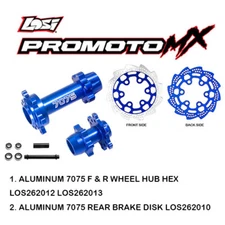 Combo 7075 F & R WHEEL HUB HEX BRAKE DISC FOR 1/4 RC LOSI PROMOTO MX MOTOCYCLE