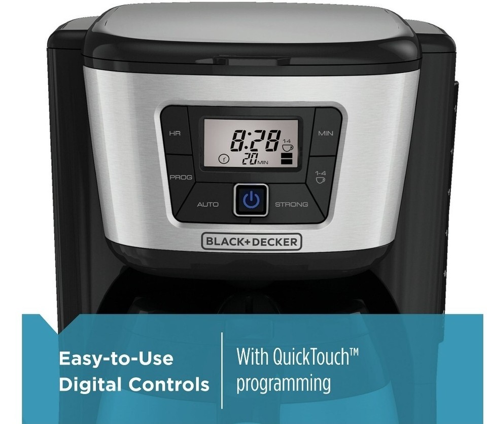 BLACK+DECKER 12Cup Thermal Programmable Coffee Maker Black/Silver