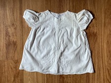 Vintage Baby Infant Size 1 Dress White Handmade Madeira Portugal