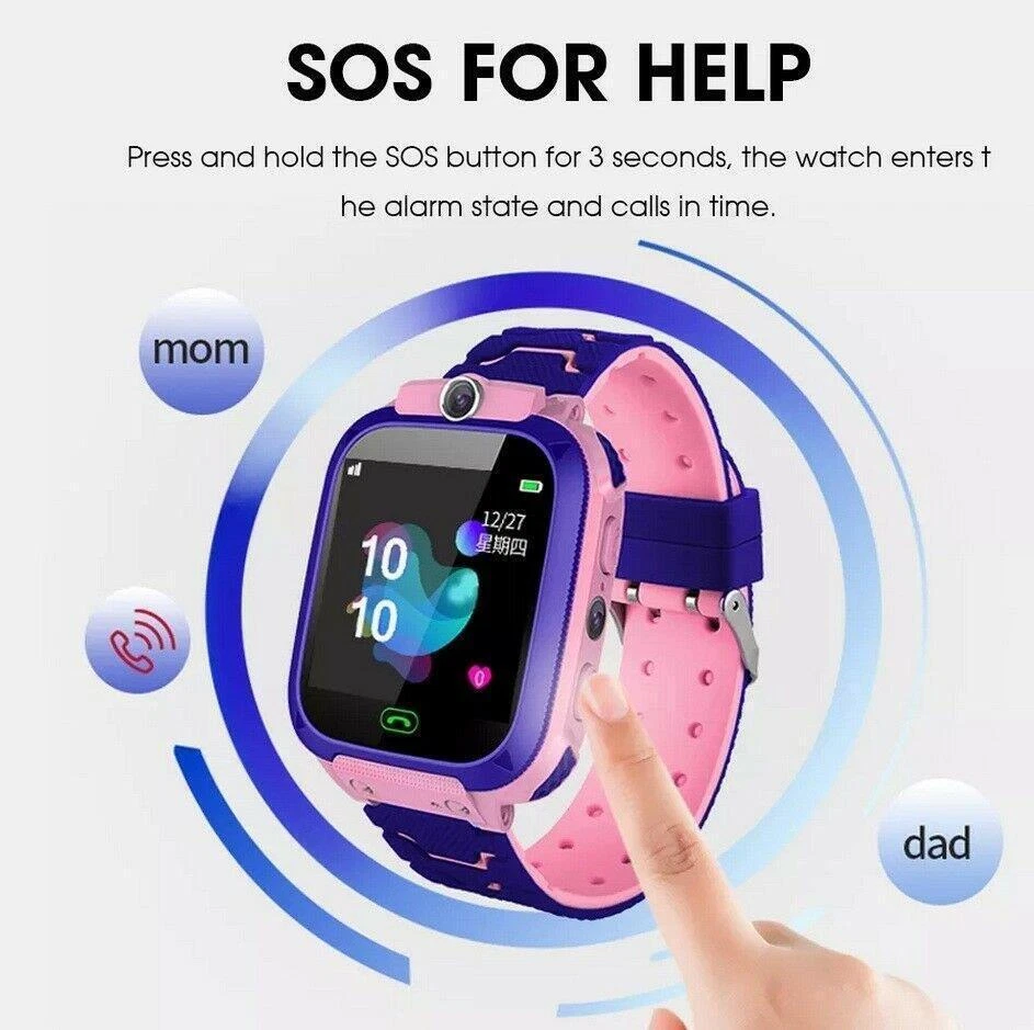 Kids Smart Watch 4G SOS SIM LBS Tracker Call Phone Camera Waterproof Smartwatch - Image 3 of 4