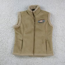 Polar Vest Womens Small Brown Western Full Zip Riding Chores Sleeveless