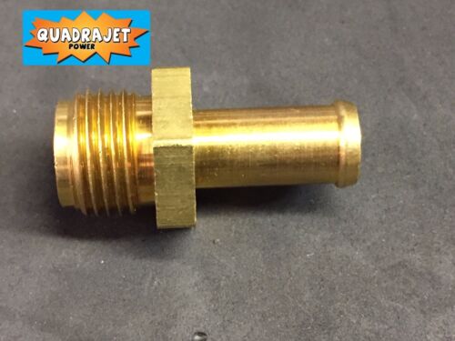  Fuel Hose Inlet Nipple for 3/8" Hose.  NEW QJET Quadrajet and Others Inv Flare - Foto 1 di 1