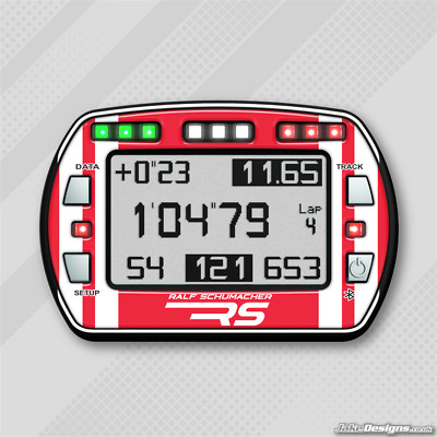 RS KART STYLE GEL AUFKLEBER FÜR ALFANO PRO III EVO LAP TIMER - KARTING
