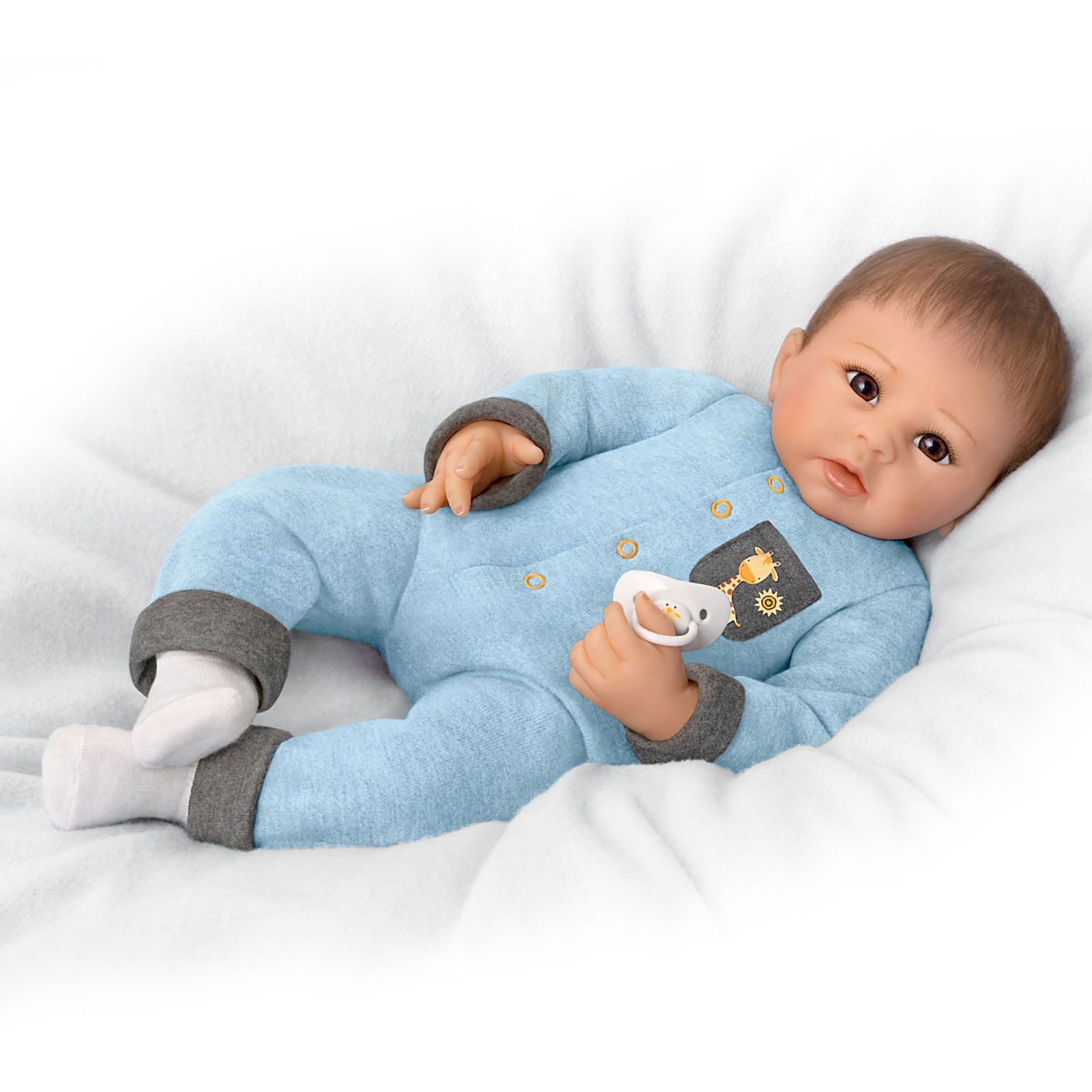 Ashton Drake Oliver Baby Boy Doll Breathes, Coos, Heartbeat by Linda