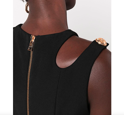 Balmain Black with Tag Shoulder-cutout Paneled Mini Cocktail Dress NWT |  eBay