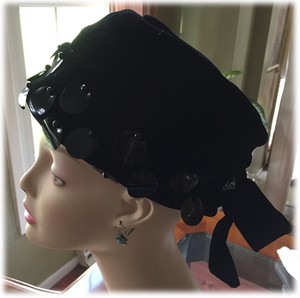 black velvet bucket hat