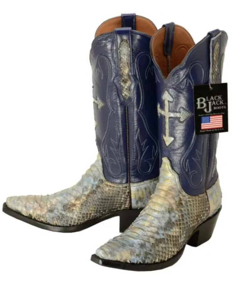 Blue python cheap boots
