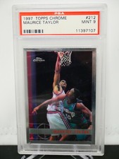 MAURICE TAYLOR 1997 TOPPS CHROME BASKETBALL #212  - PSA 9 MINT - *15711