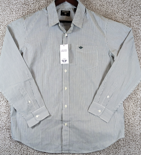 Dockers Striped Button Up Shirt Men's Large Long Sleeve NWT - Picture 2 of 10