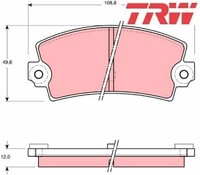 TRW GDB155 Bremsbelagsatz FüR Scheibenbremse Bremsbelagsatz BremsbeläGe