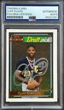 1992 CLIFF FLOYD SIGNED TOPPS GOLD WINNER #186 ROOKIE PSA/DNA Certified Auth.