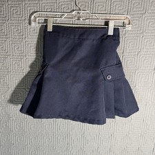 Eddie Bauer Uniform Skirt Girls 7 Navy Blue School Adjustable Waist