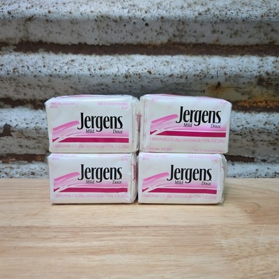 12 - Vintage Jergens Mild Personal 3oz Size Bars White Soap - Four 3pks