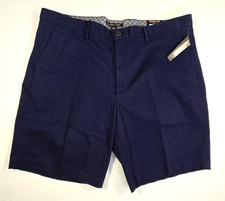 Michael Kors Men's Chino Shorts Navy Blue Flat Front Stretch Walking Casual NWT