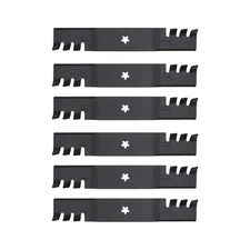 6 PK. 5 Point Star Mulching Blades 18-1/2" fits 54" Fits Husqvarna Mower 53218