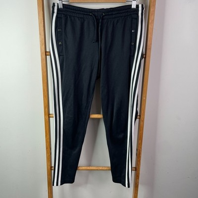 Adidas Activewear Pants Womens Extra Small Black Adibreak Snap Button High Rise