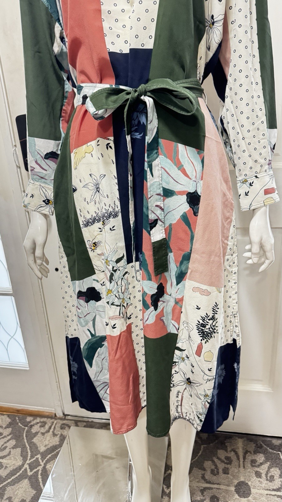 Tory Burch Multicolor Patchwork Abstract Print Hi… - image 13