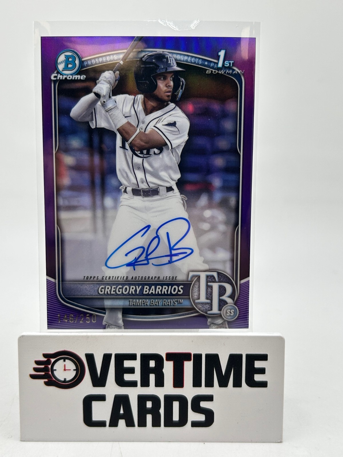 2025 Bowman Chrome Prospects 1st Gregory Barrios Auto Purple Refractor /250