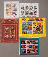 628. Disney 5 pcs MNH Mickey Minnie Mouse Pocahontas Donald Goofy Cow Cartoons