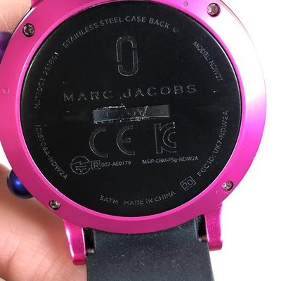 Marc Jacobs Hybrid Women NDW2T Pink Black Rubber Quartz Analog