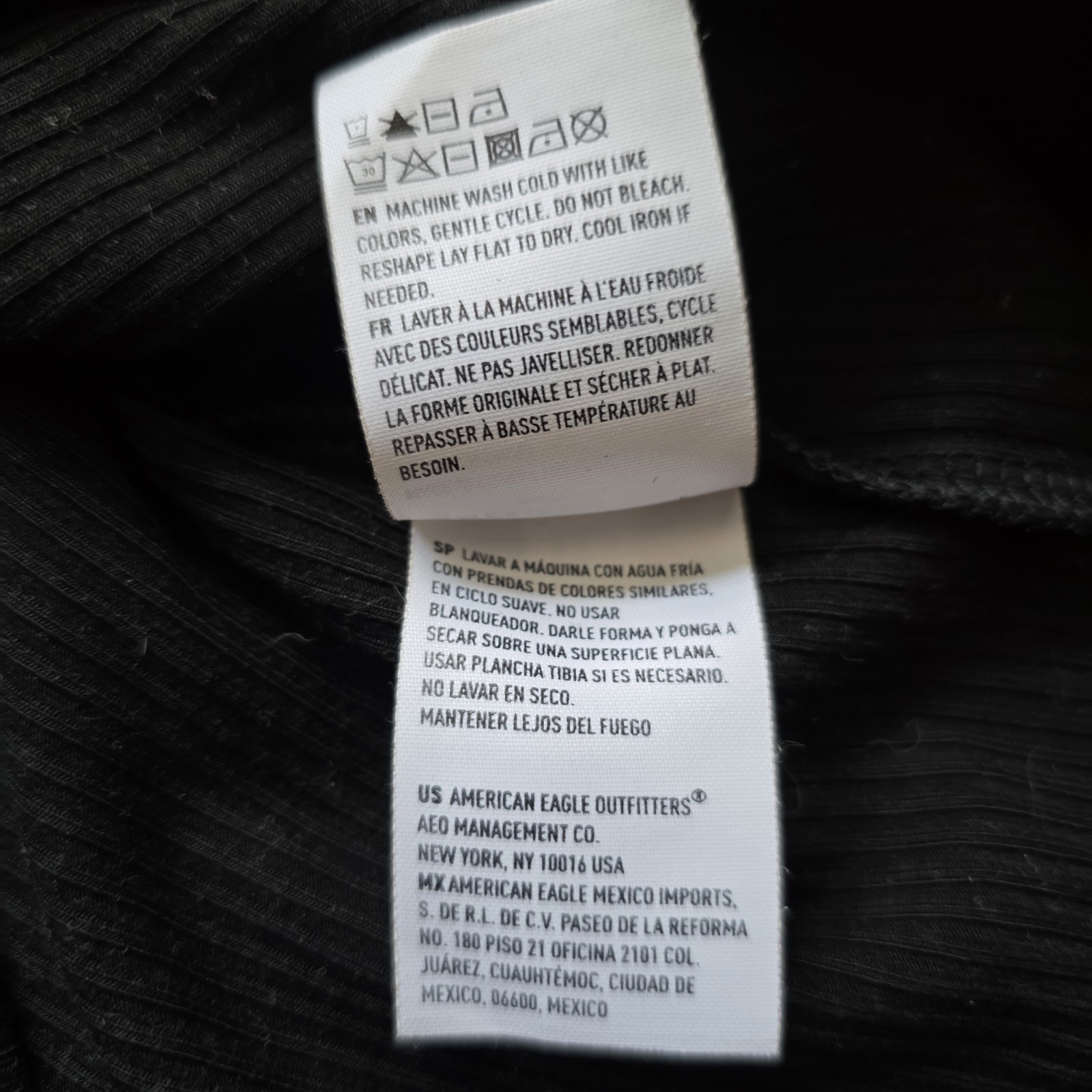 American Eagle Basic Cami Tank Top Ribbed Black W… - image 9