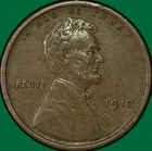1917 Lincoln Wheat Cent Extremely Fine XF Coin #40892