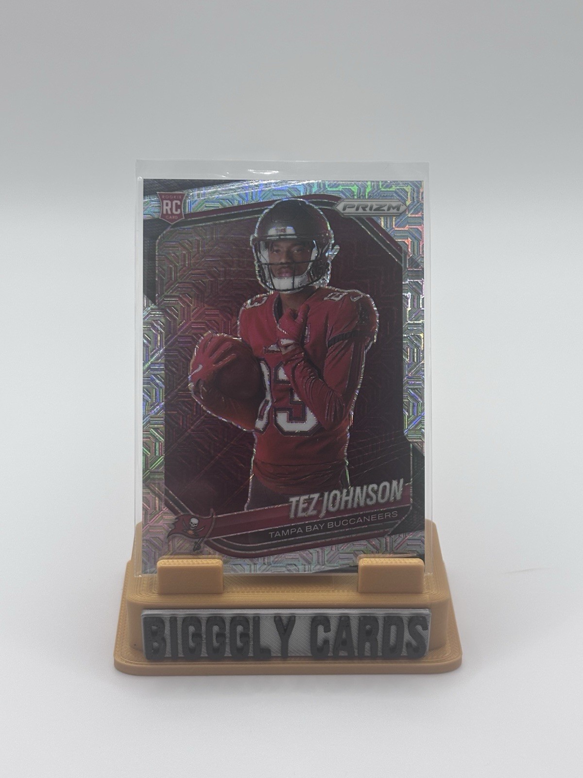 2025 Panini Prizm - Tez Johnson Buccaneers Mojo Prizm Rookie Variation RC /25