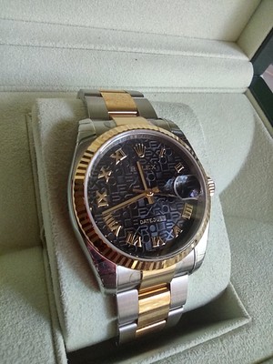 Rolex Datejust Oyster 36mm, Unworn, Black Jubilee Roman face