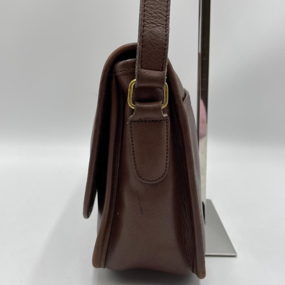 Coach Vintage Crossbody Shoulder Bag Brown Leather Turn Lock Made in USA thumbnail 19