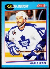Glenn Anderson, 1991-92 Score Canadian Bilengual, #611, Toronto Maple Leafs,
