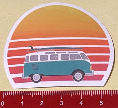 wie VW Samba  Bus  Aufkleber Ministicker  Holiday sticker Ferien   (O5-17-53-1)