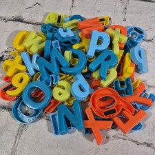 Vintage Alphabet Fridge Magnets Lot Of Assorted Letters Numbers ABCs Lot Of 77