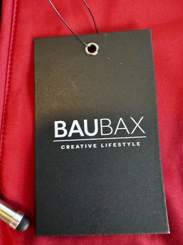 NWT Baubax Men’s Water Resistant Bomber Jacket in Red With A Hood sz M NEW image 6