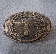 Tony Lama First Edition State Of Nebraska Belt Buckle